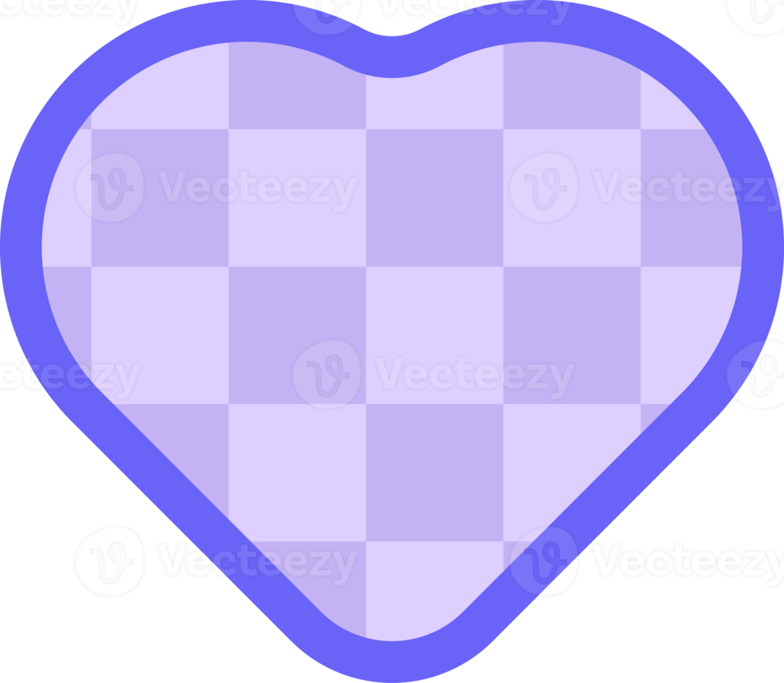 carino cuore forma scacchiera, dama, percalle, plaid, tartan decorazione png