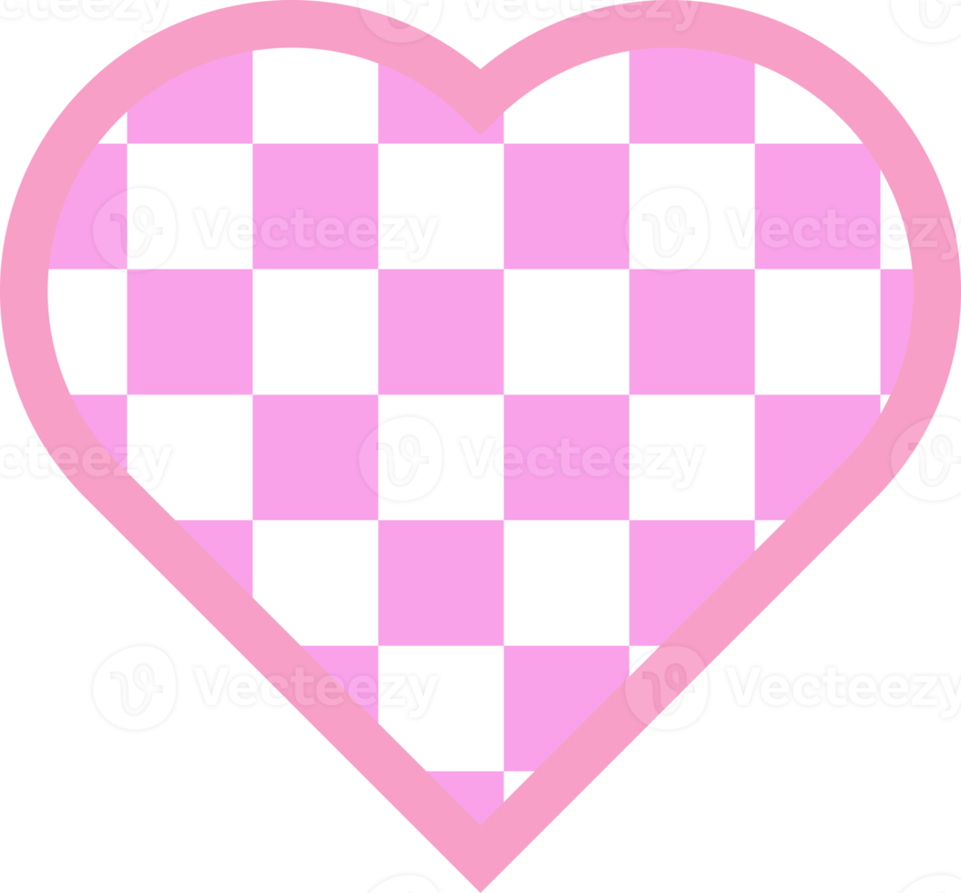 cute heart shape checkerboard, checkers, gingham, plaid, tartan decoration png