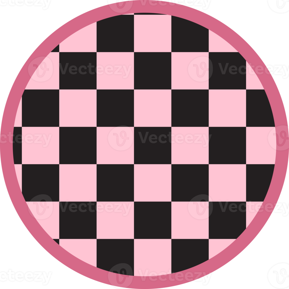 cute colorful round shape checkerboard, checkers, gingham decoration png