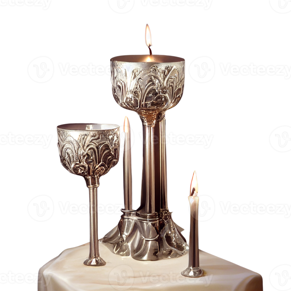 Artistic Candlesticks with Candles png