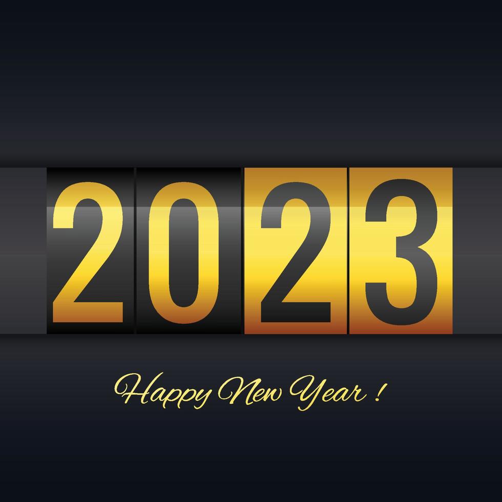 diseño de celebración de tarjeta navideña de año nuevo 2023 vector