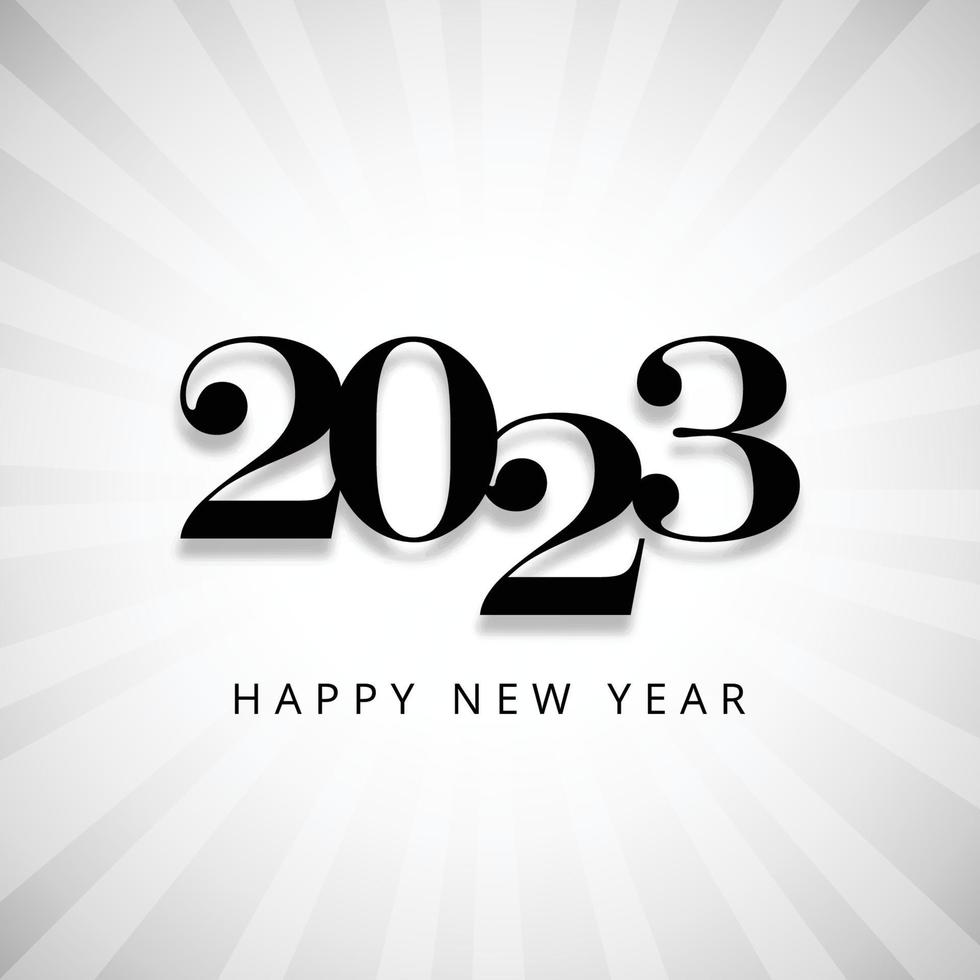 feliz año nuevo 2023 tarjeta de vacaciones fondo de festival vector
