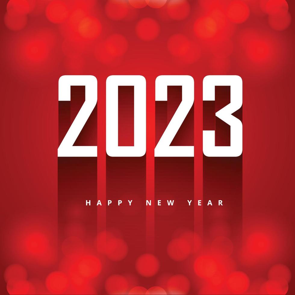 tarjeta de felicitación feliz año nuevo 2023 fondo brillante vector
