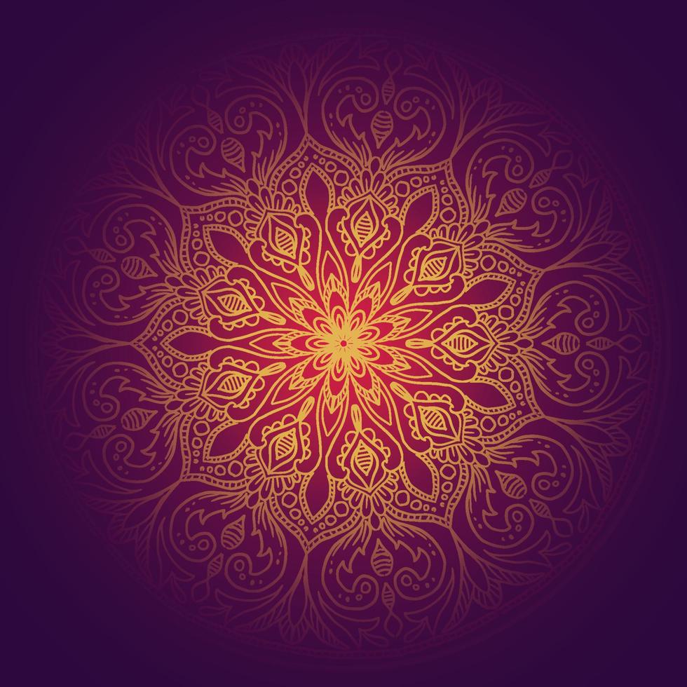 Modern luxury ethnic golden mandala background vector