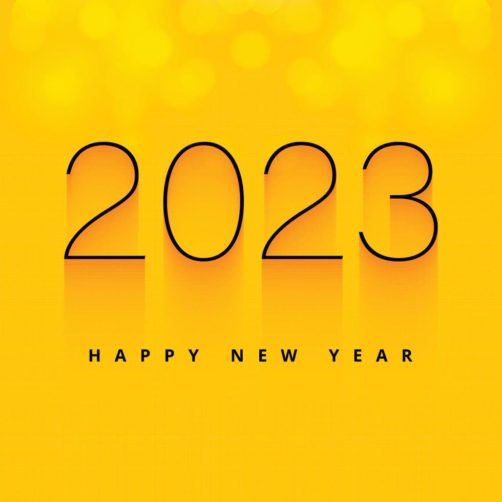 feliz año nuevo 2023 tarjeta de vacaciones fondo de festival vector