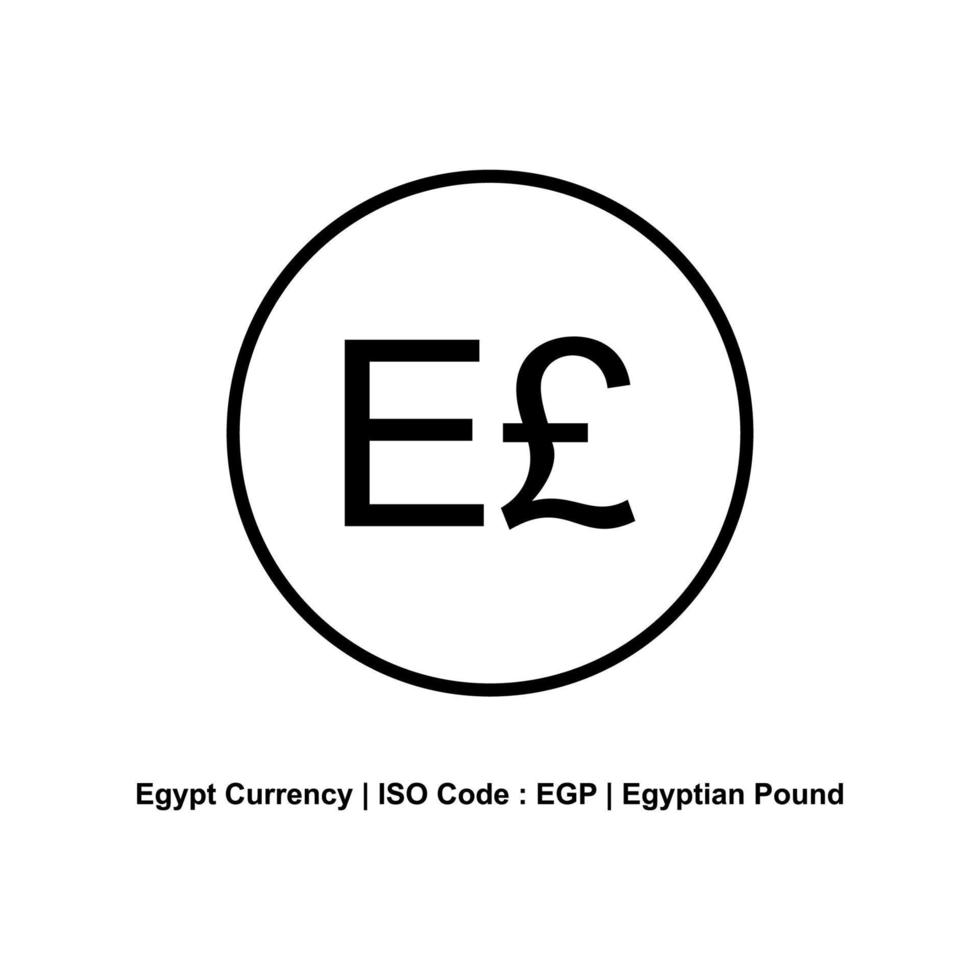 Egypt Currency Icon Symbol, Egyptian Pound, EGP. Vector Illustration