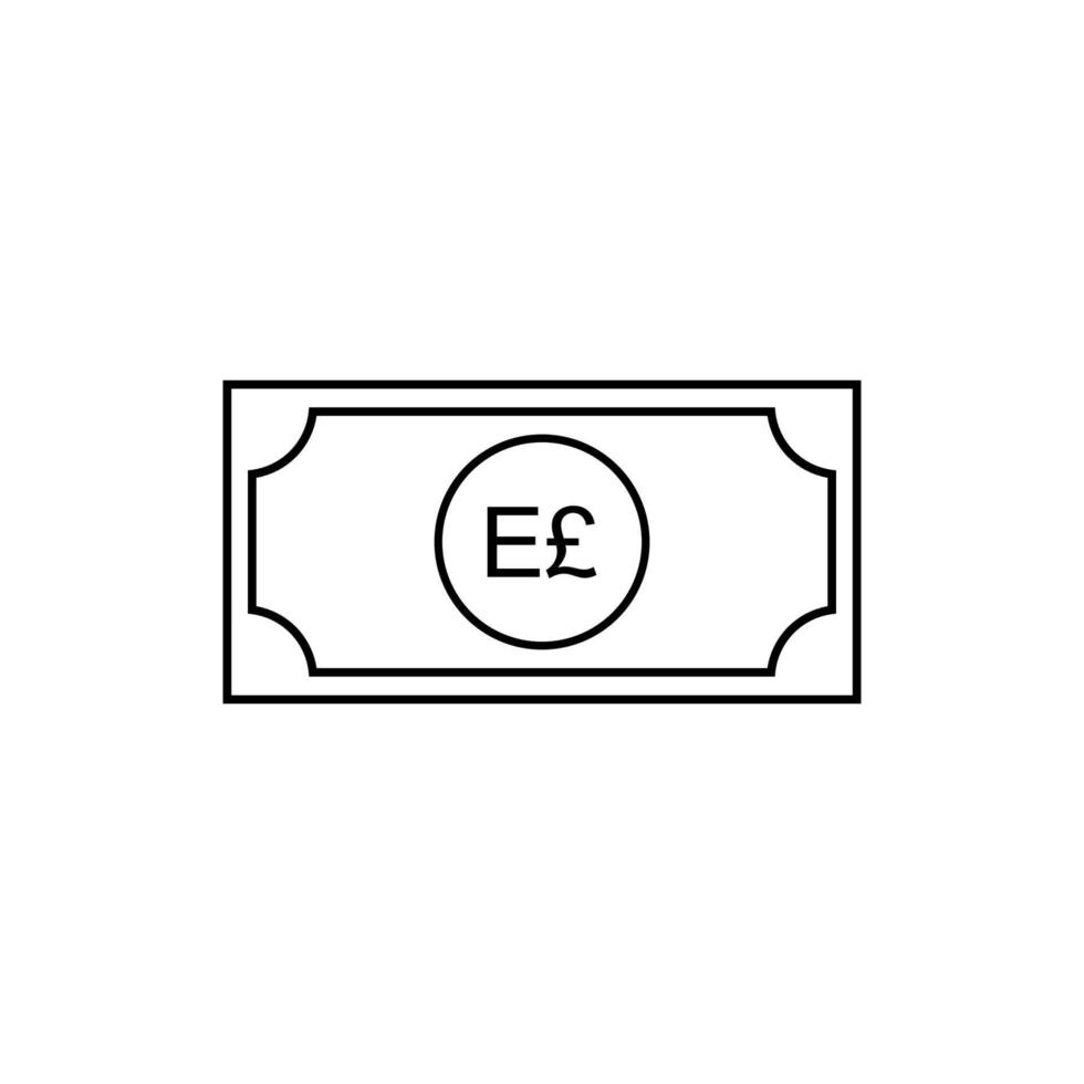 Egypt Currency Icon Symbol, Egyptian Pound, EGP. Vector Illustration