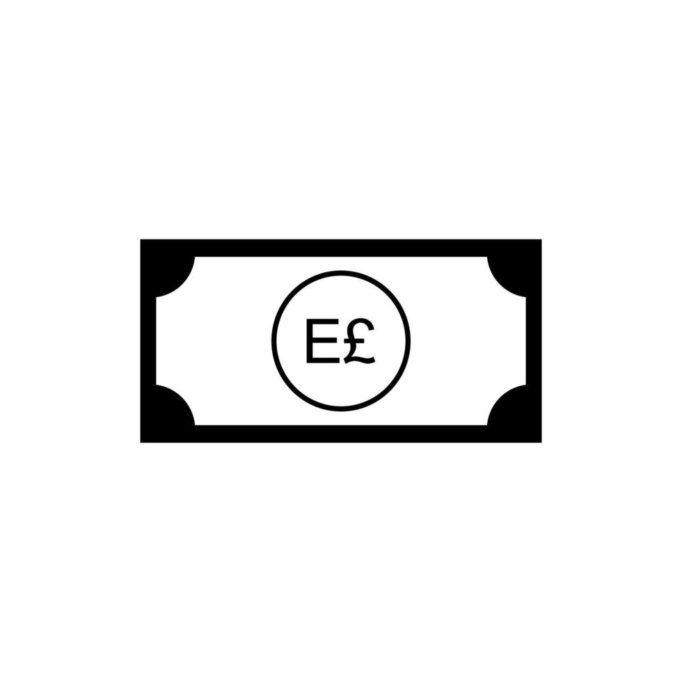 Símbolo de icono de moneda de Egipto, libra egipcia, egp. ilustración vectorial vector