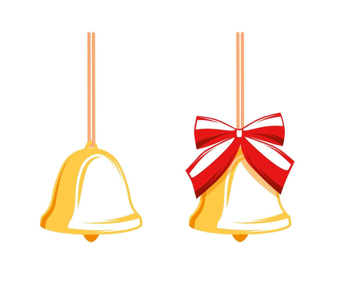 Christmas bell isolated on a white background vector