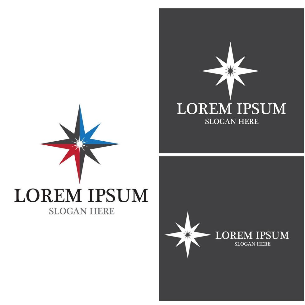 Compass icon and symbol vector template