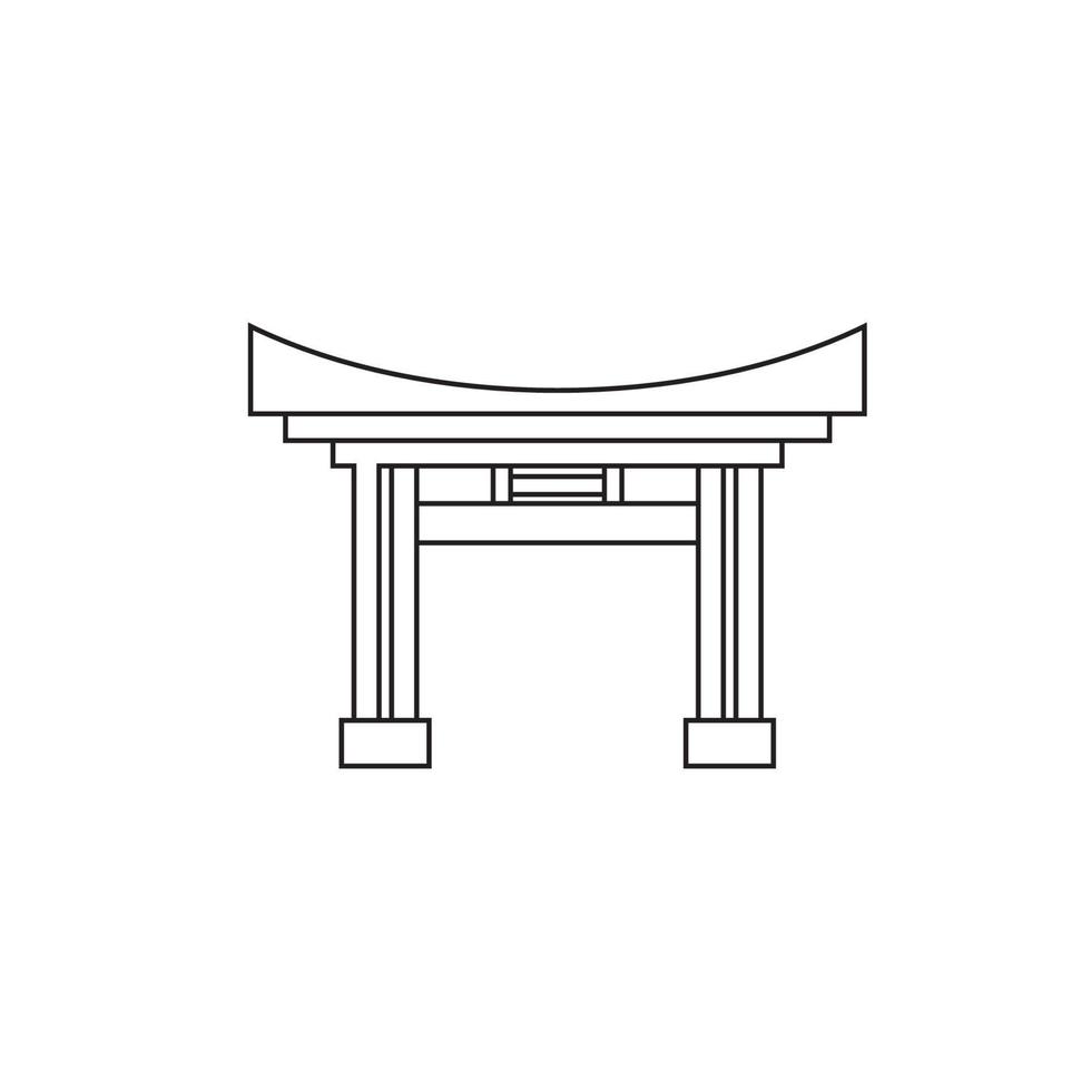 torii gate Icon vector