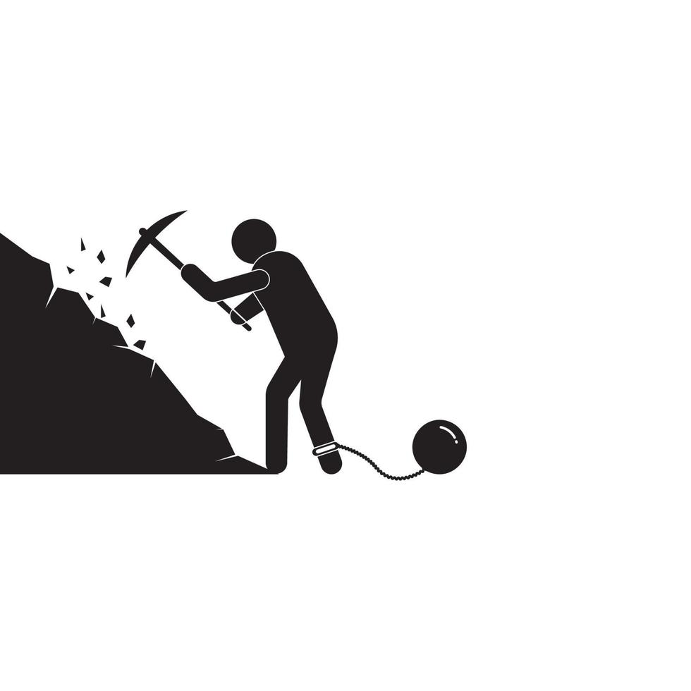 Forced Labour Icon vector