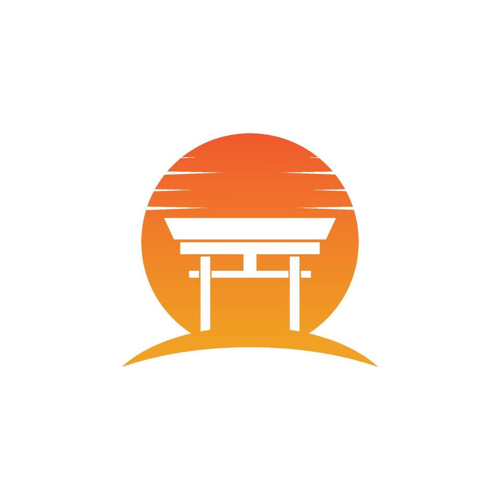 torii gate Icon vector