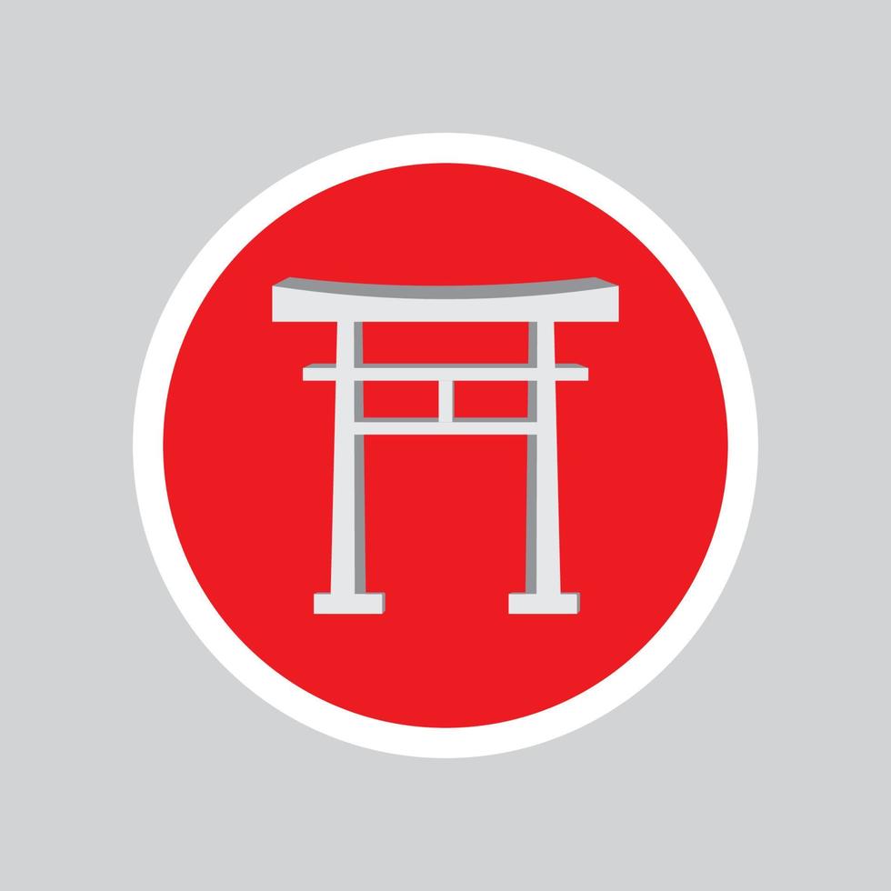 torii gate Icon vector