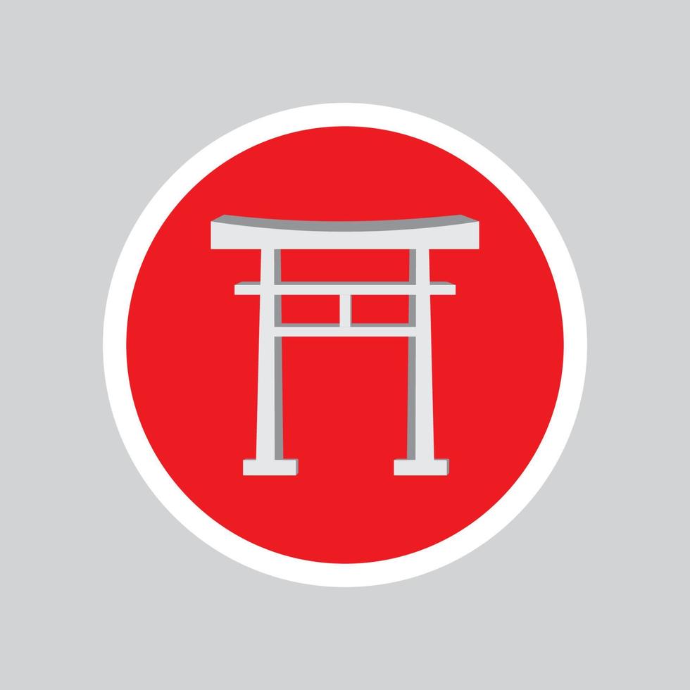 torii gate Icon vector