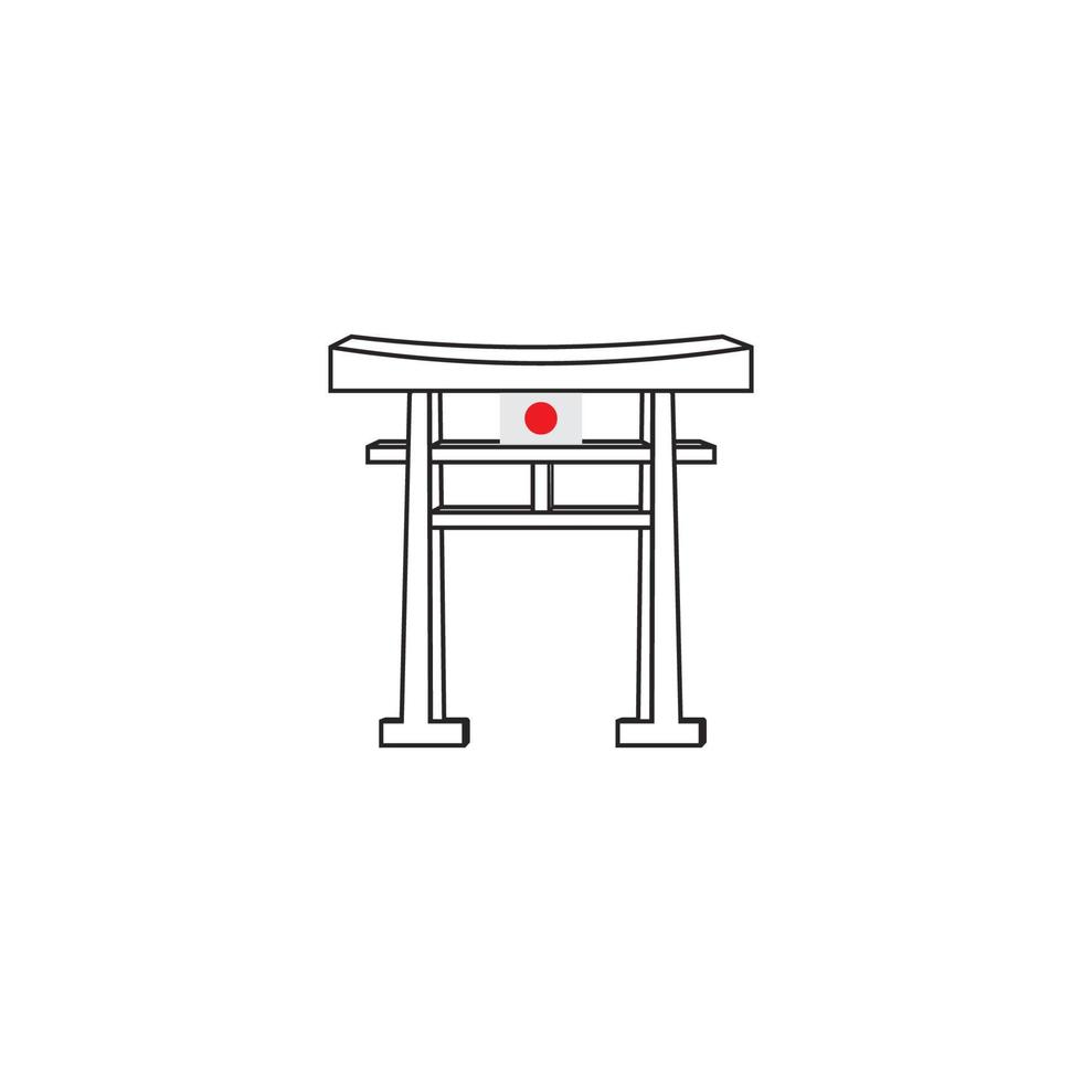 torii gate Icon vector