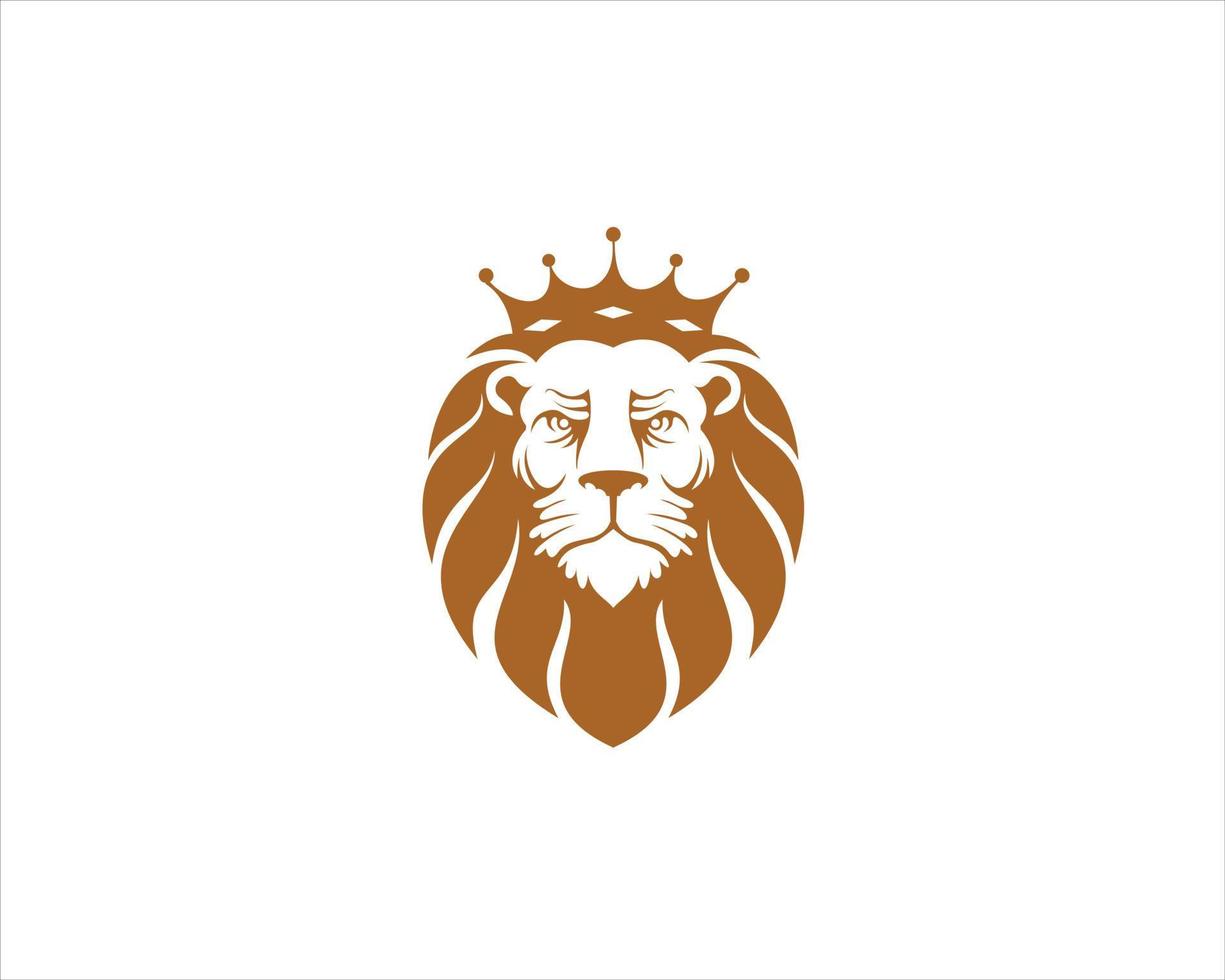 lion head looks fierce logo vector