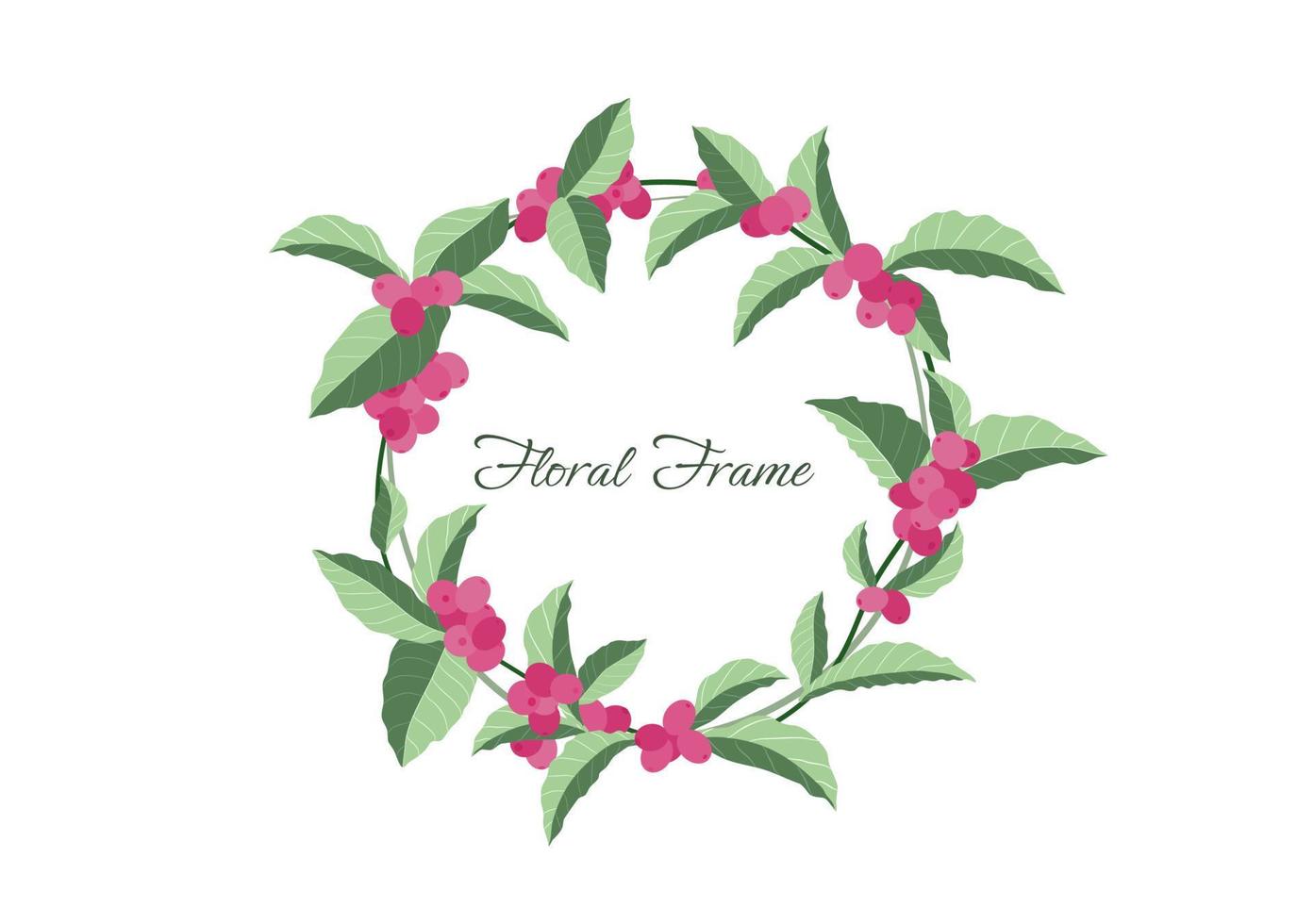 collection of Hand drawn floral frame background vector