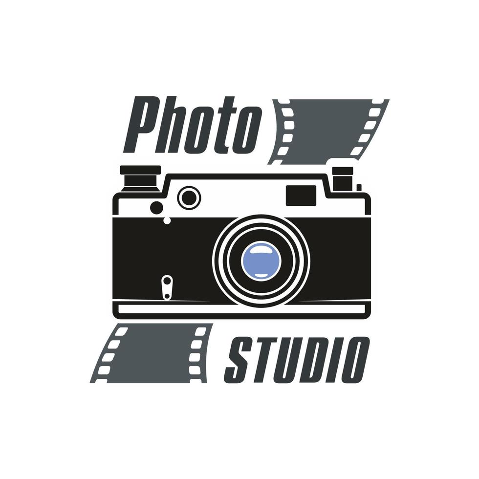 Photo studio camera vector icon