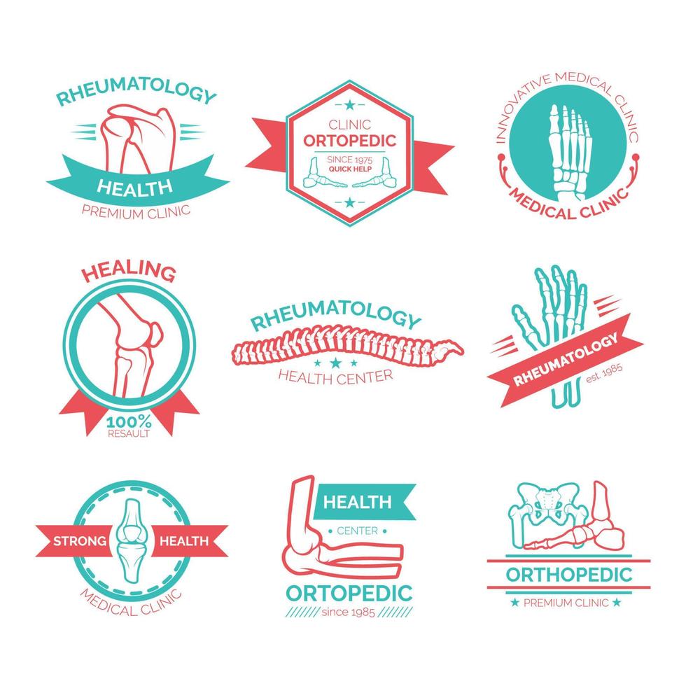 Orthopedic medical and diagnostic clinic symbol vector