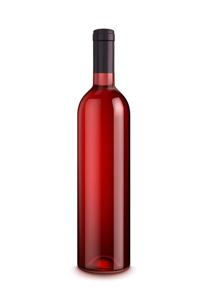 Bottle of wine isolated on white background vector
