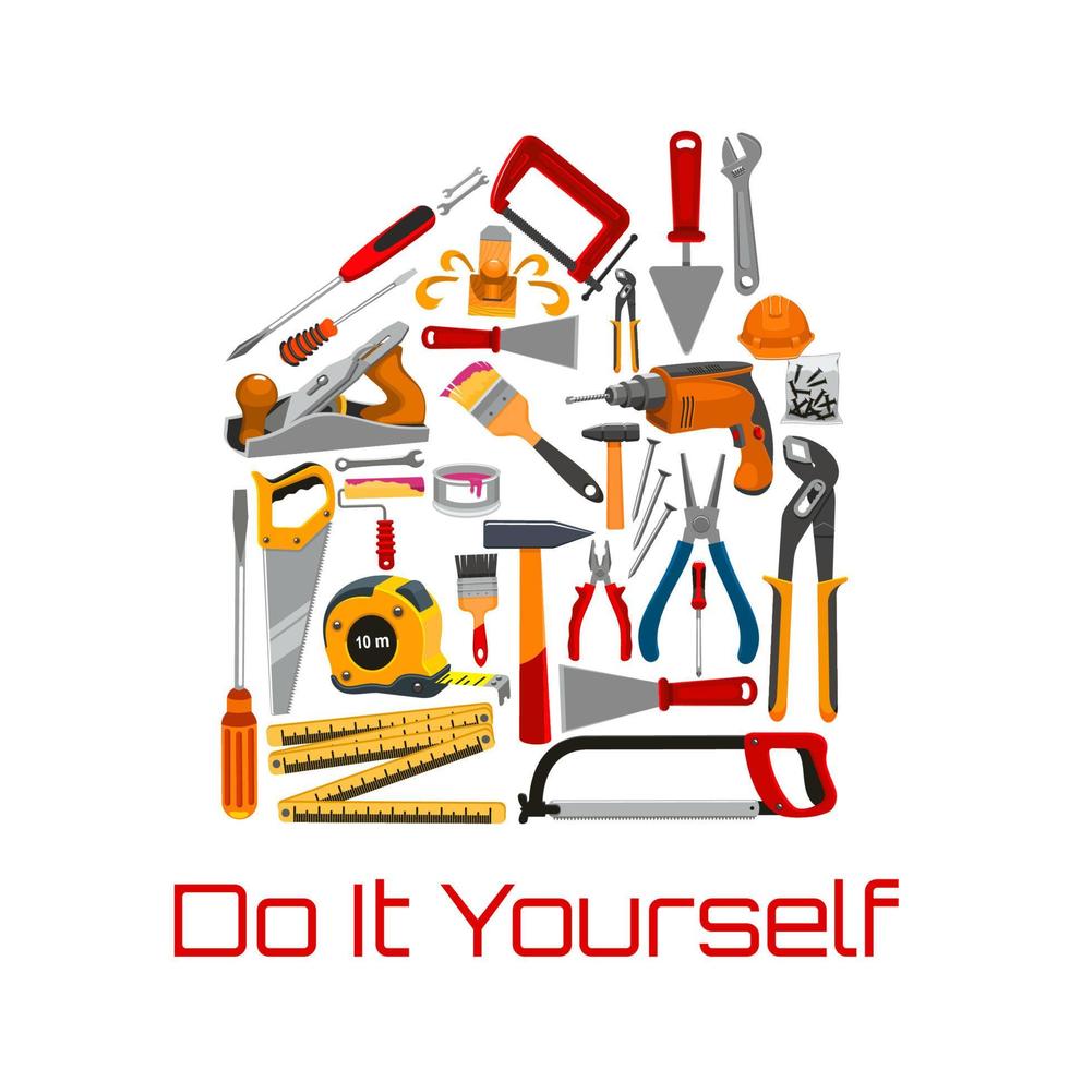 Tools or equipment for repair, building instrument vector