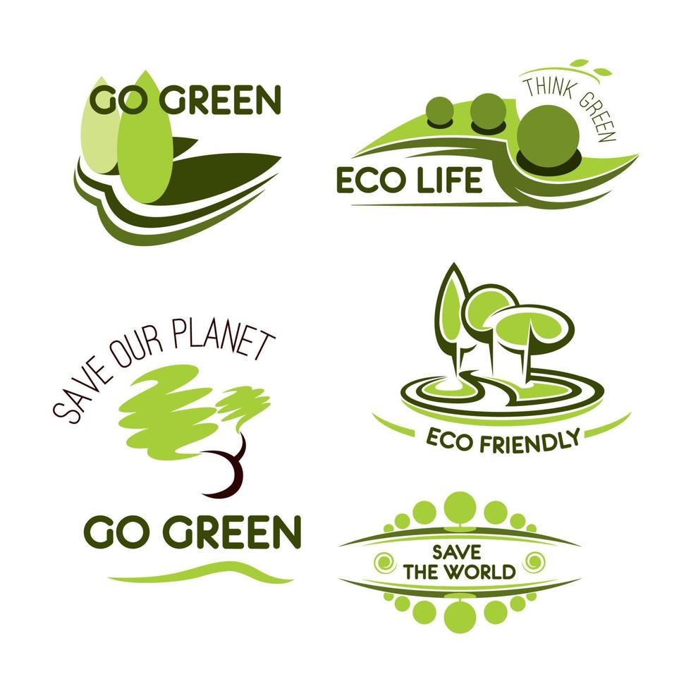 Ecology, nature and environment icon set vector