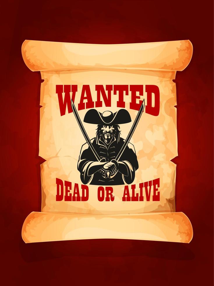 Wanted dead or alive vector poster