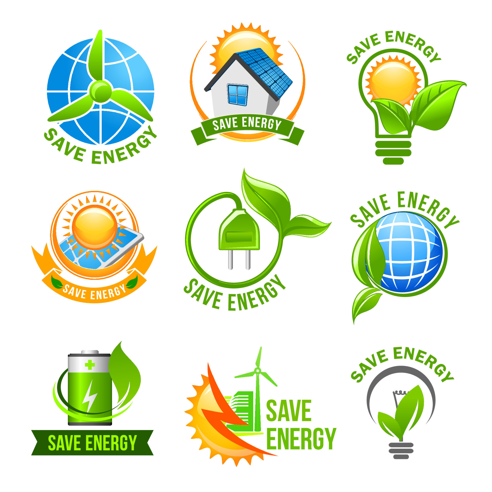 Eco Green Energy Icon Set For Ecology Design 12683656 Vector Art At eco-green-energy-icon-set-for-ecology-design-12683656-vector-art-at