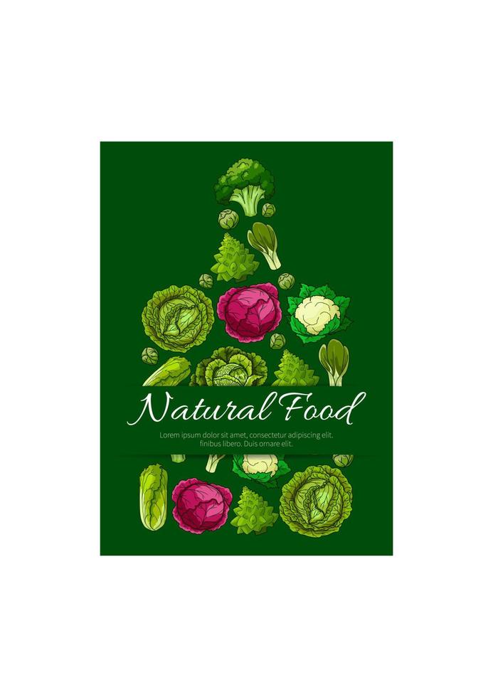 Cutting board with various cabbage vegetable vector