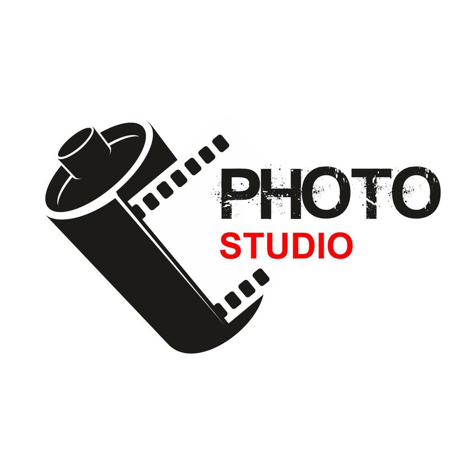 icono de vector de película de cámara de estudio fotográfico