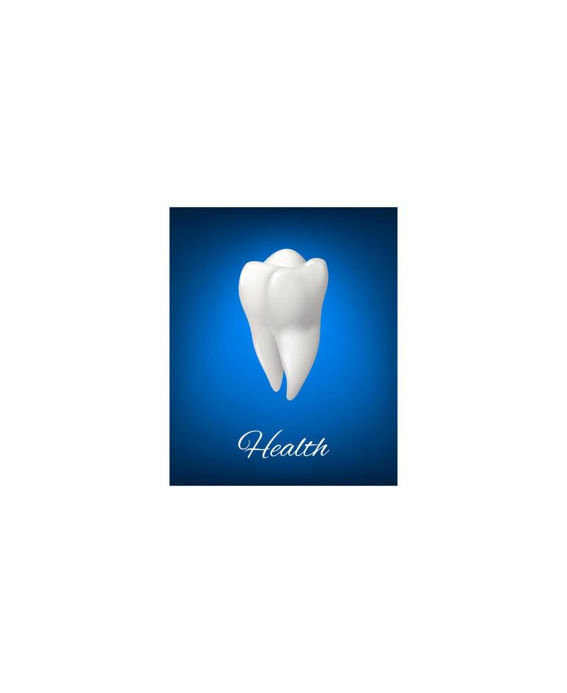 Vector white tooth for dental care design