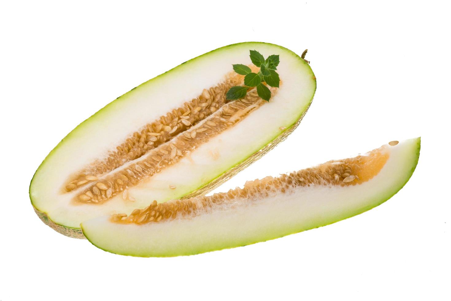 Melon on white background photo