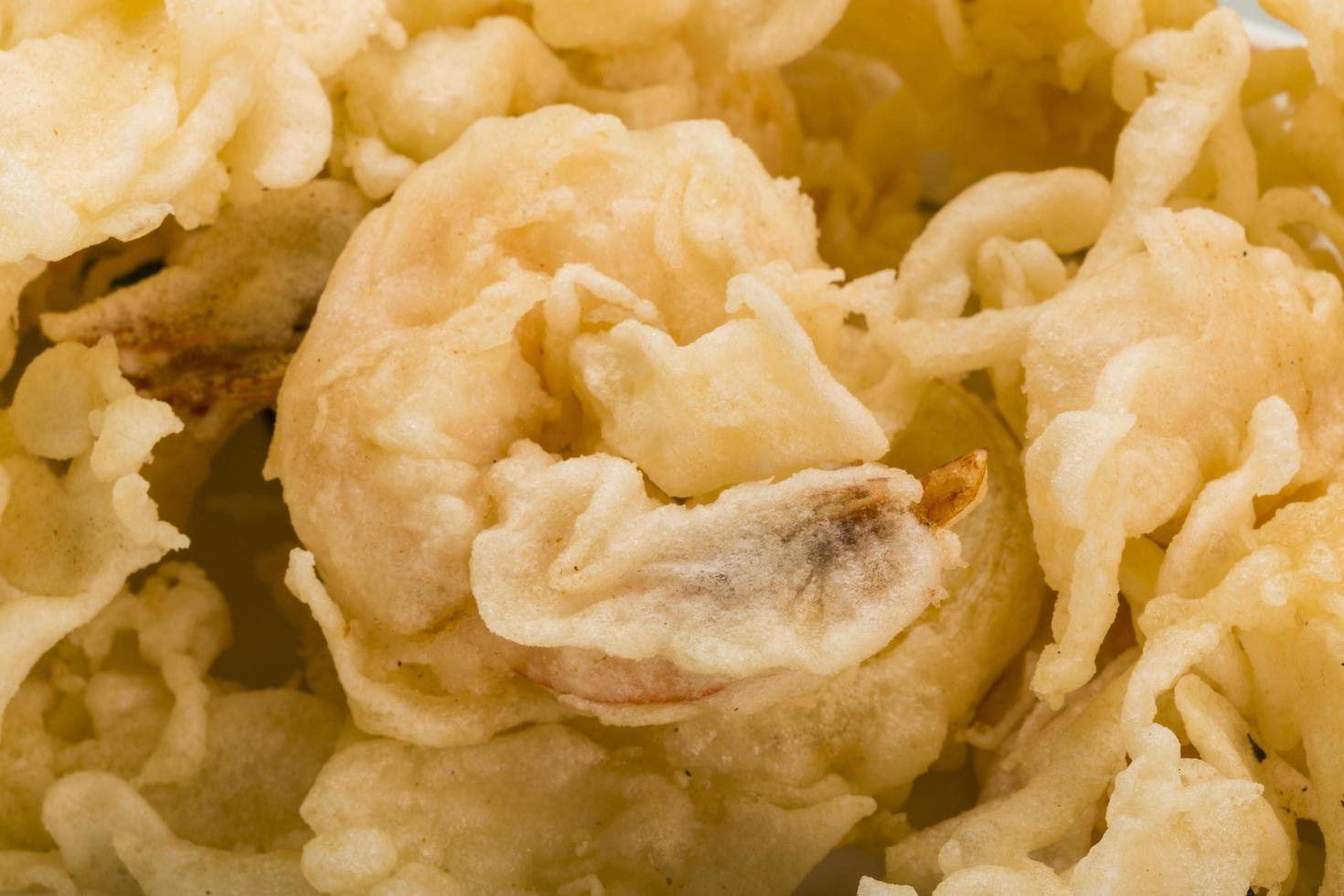 Prawn tempura close up view photo