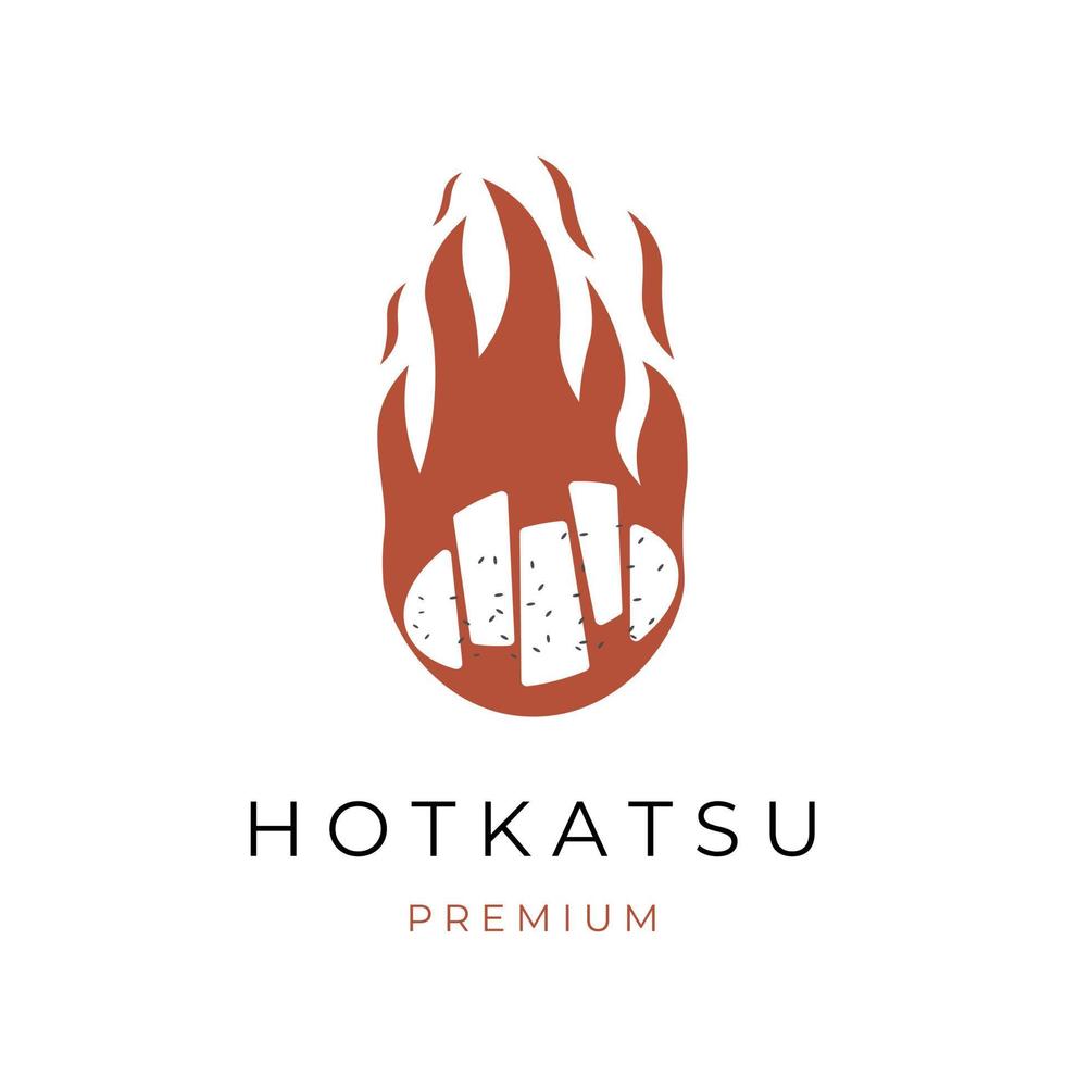 Red Hot Katsu Simple Vector Logo