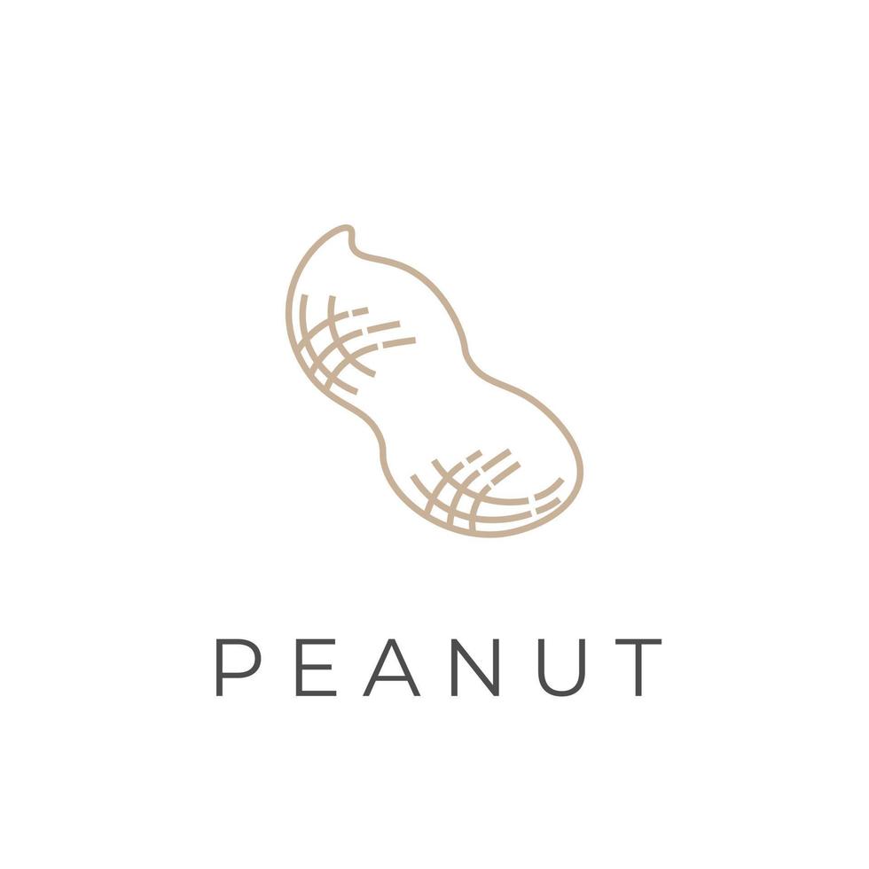 Simple peanut logo illustration vector