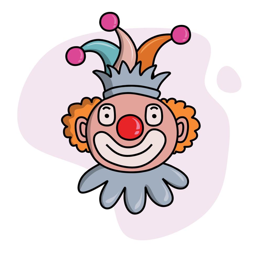 Set of Hand Drawn color Doodle clown vector