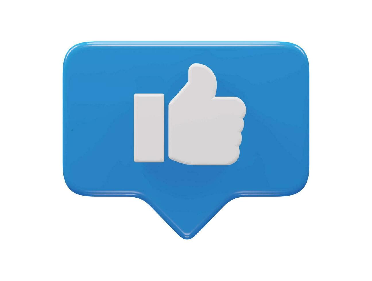 Like react icon 3d render vector