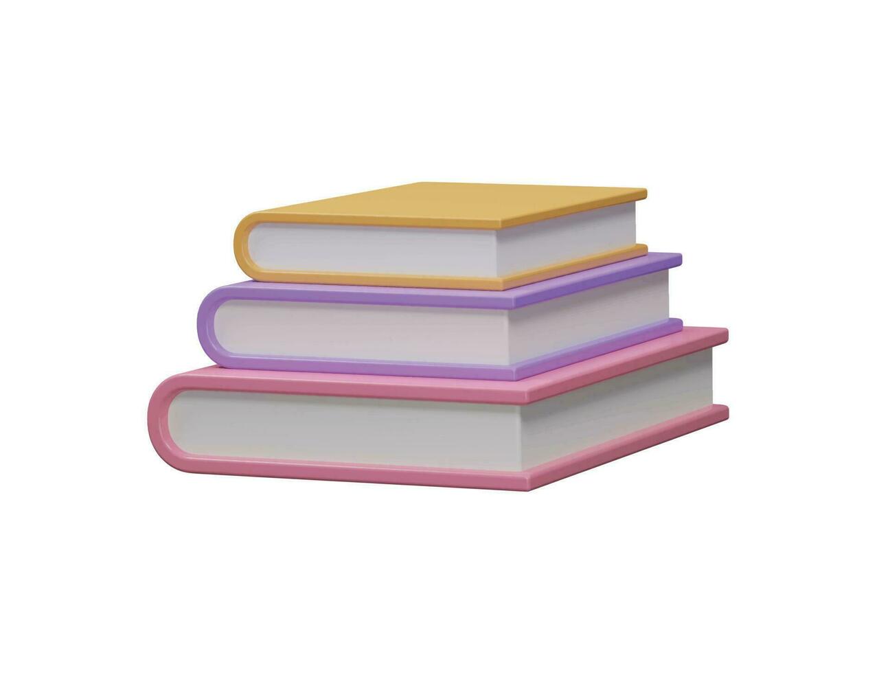 icono de libro ilustración de renderizado 3d vector