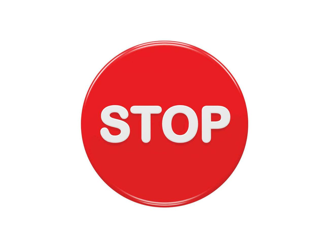 Stop icon 3d illustration vector