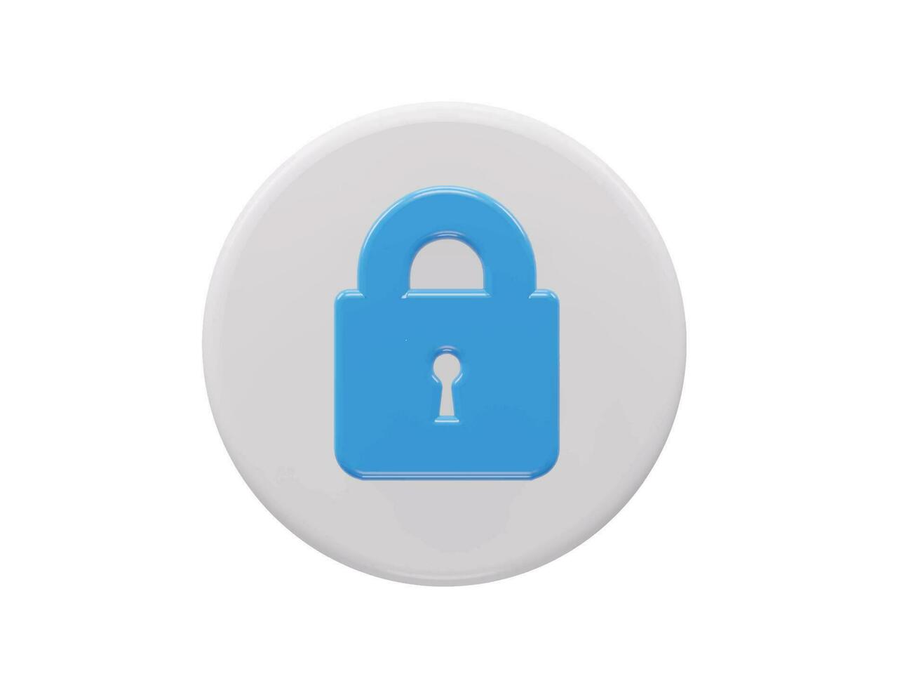 Security icon 3d render element vector