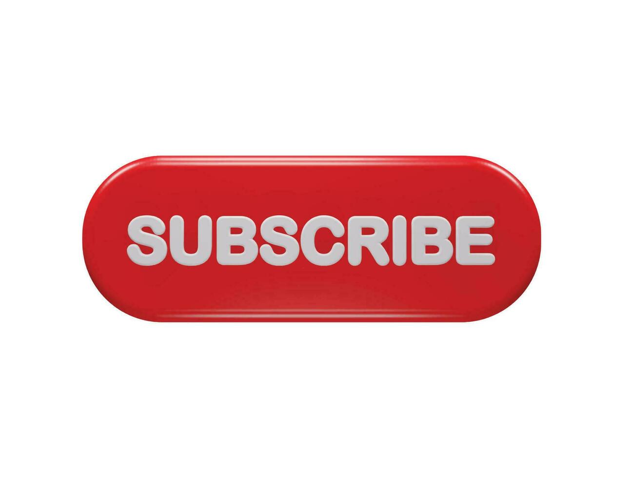 Subscribe button icon 3d element vector