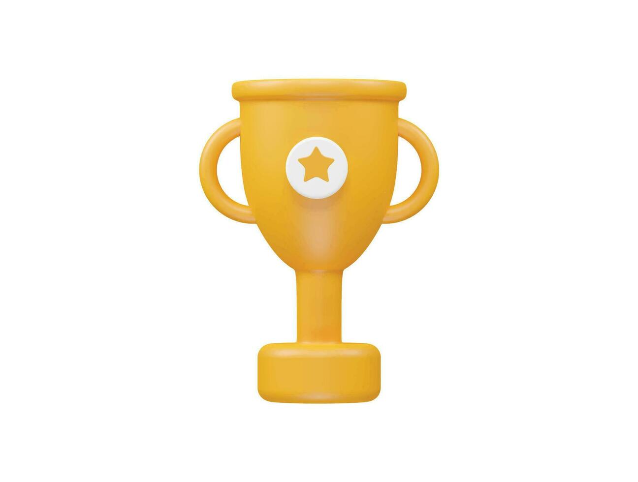 Champion trophy icon element 3d vector
