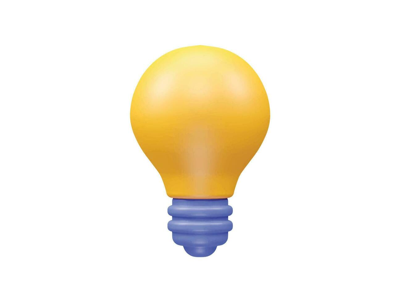 Light icon 3d rendering illustration vector