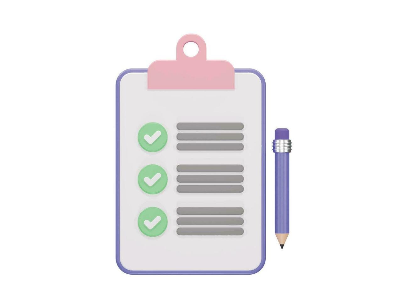 Report card icon 3d element vector