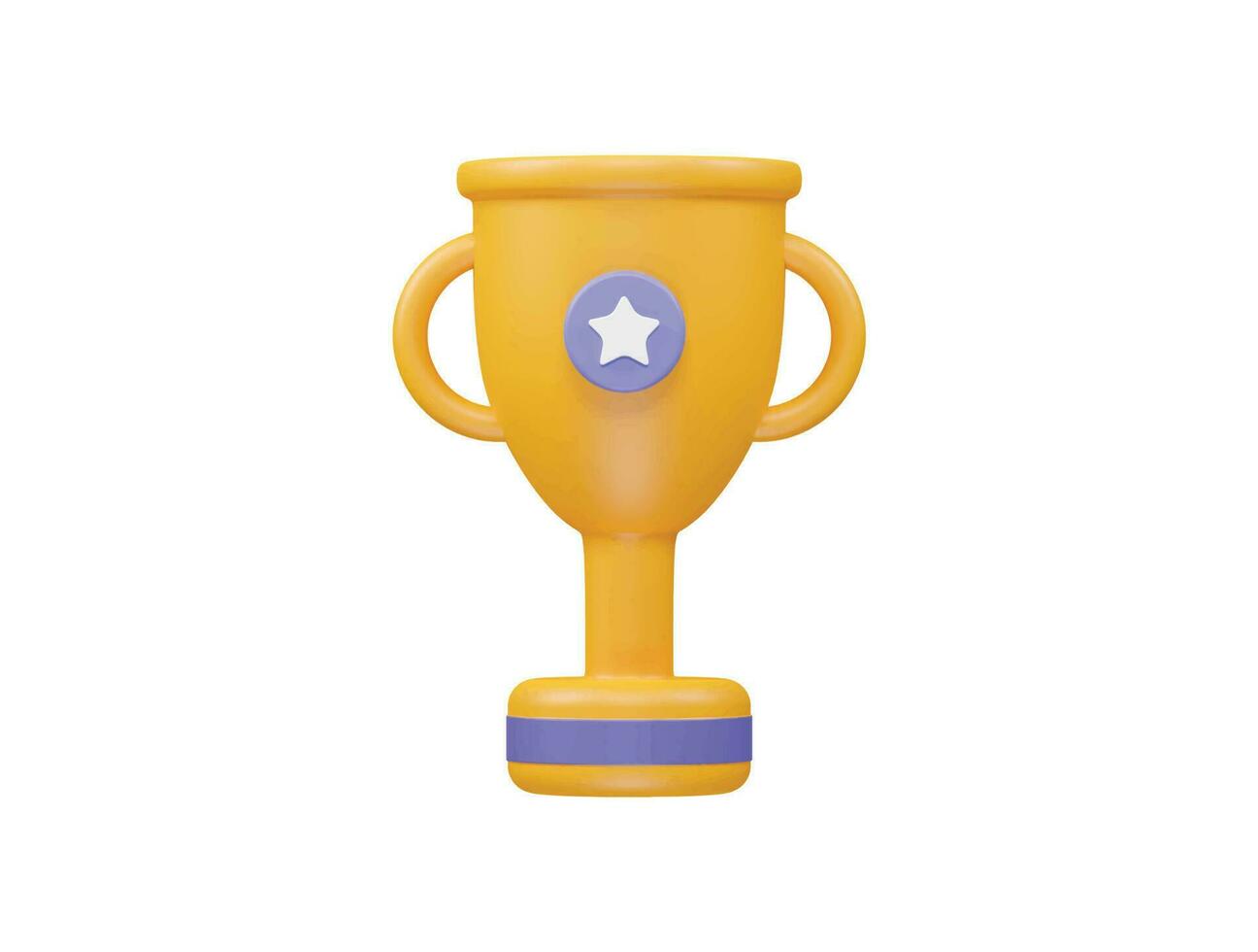 Champion trophy icon element 3d vector