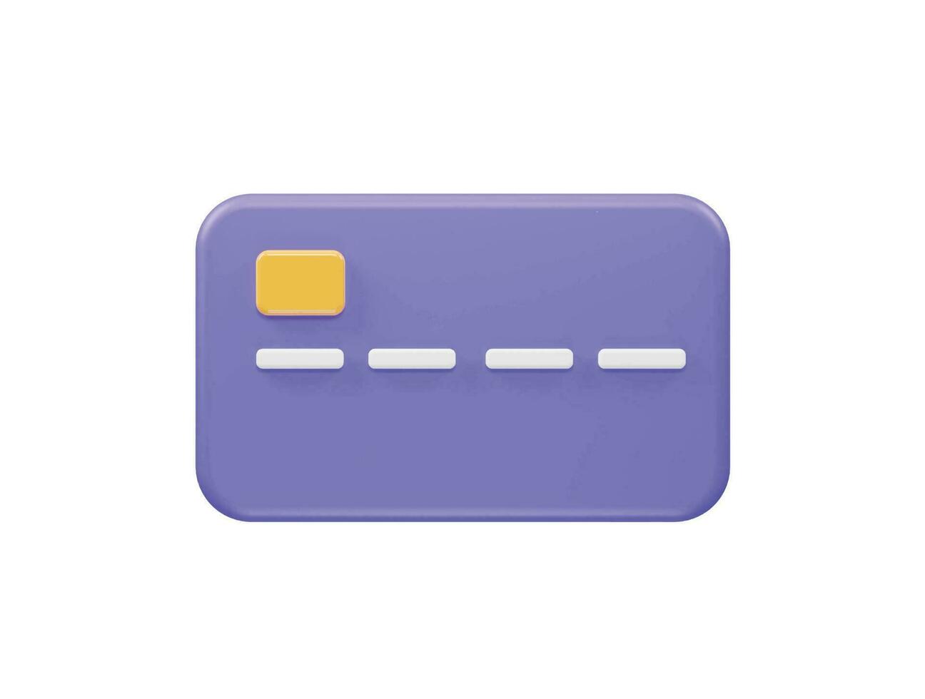 Credit card icon illustration 3d render vector