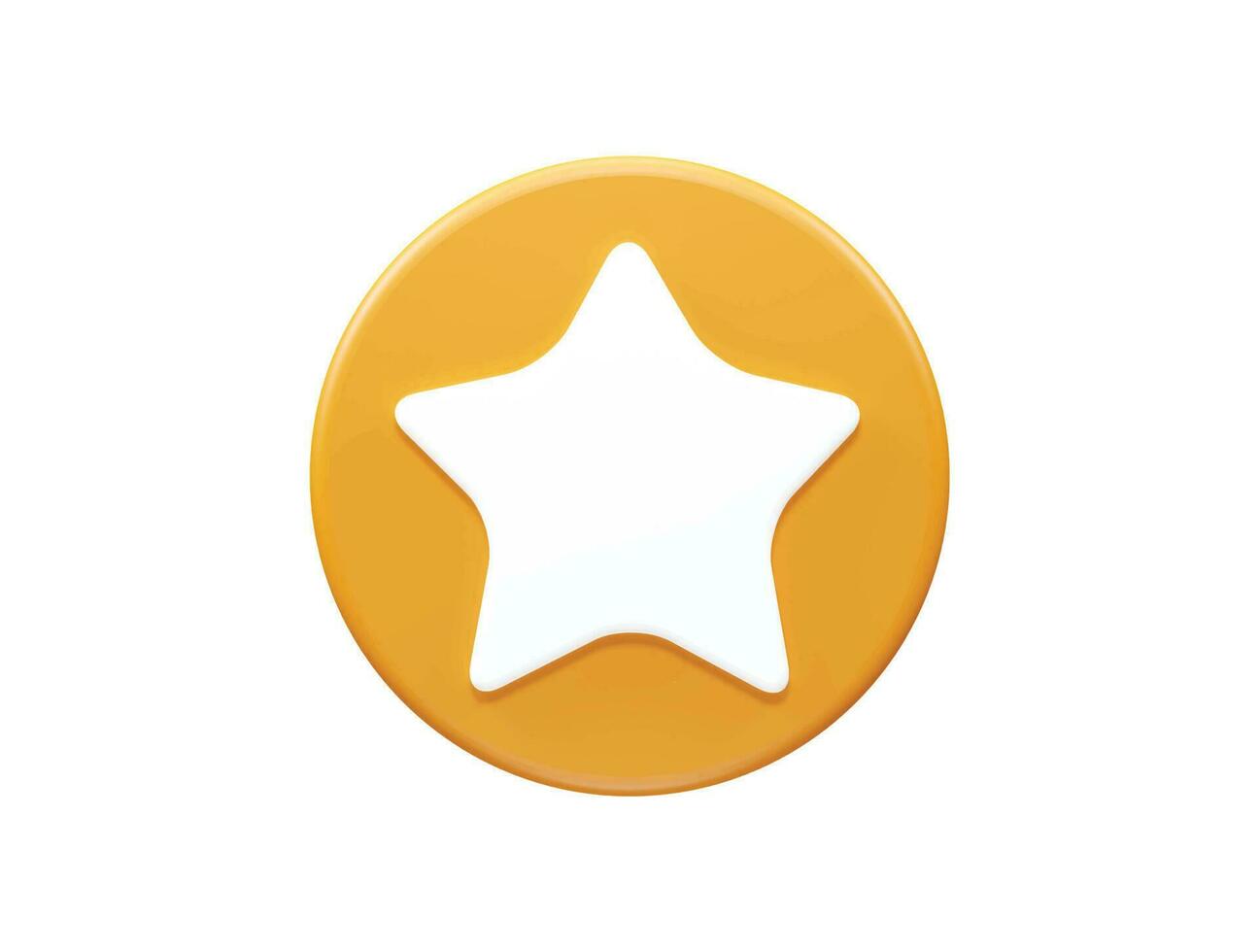 Star icon 3d illustration vector