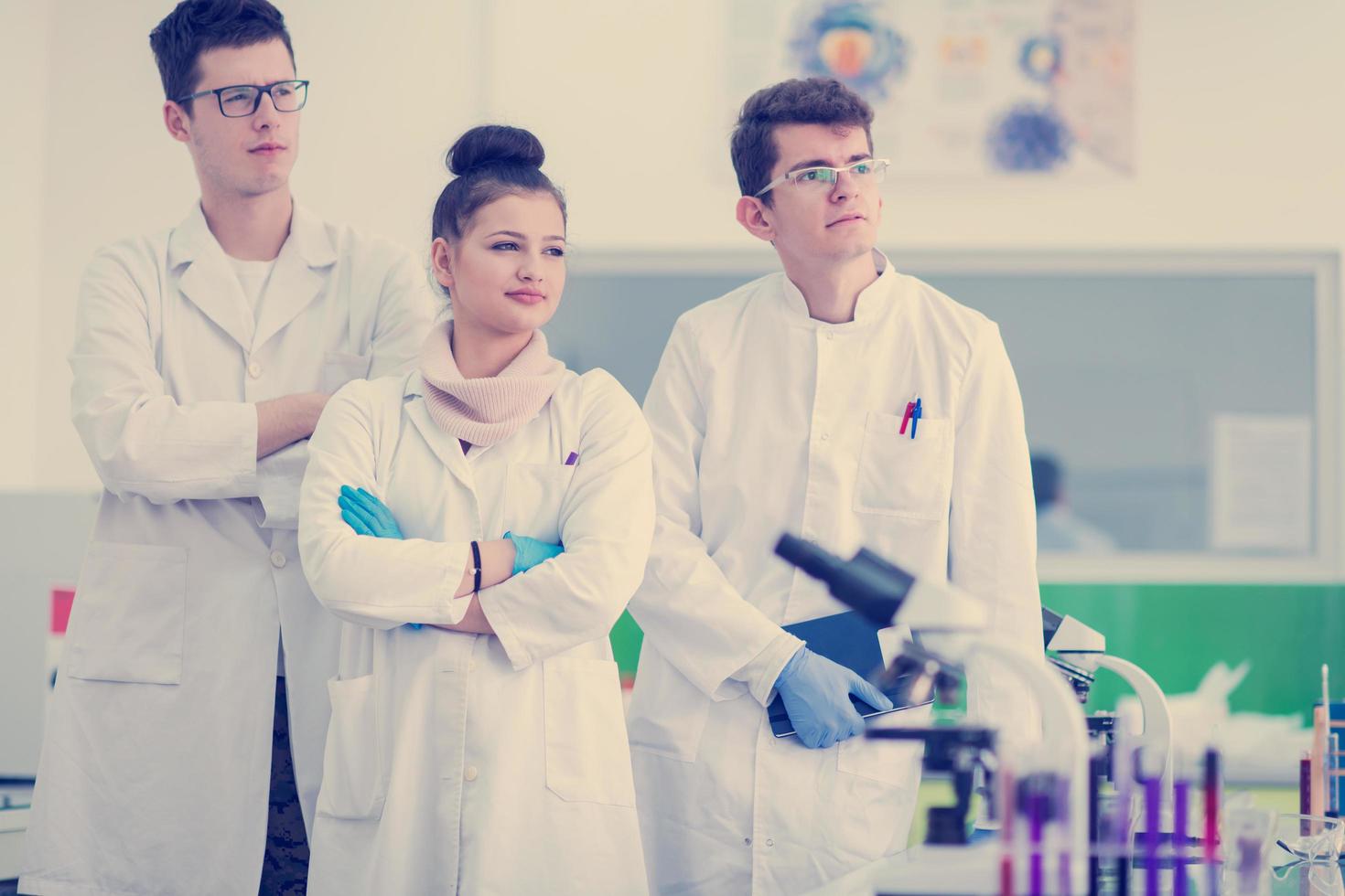 Group portrait of young medical students photo