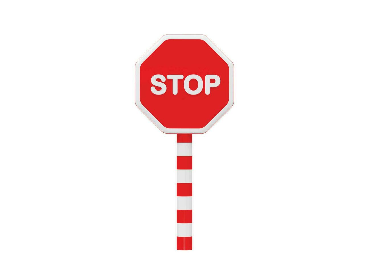 Stop icon 3d illustration vector